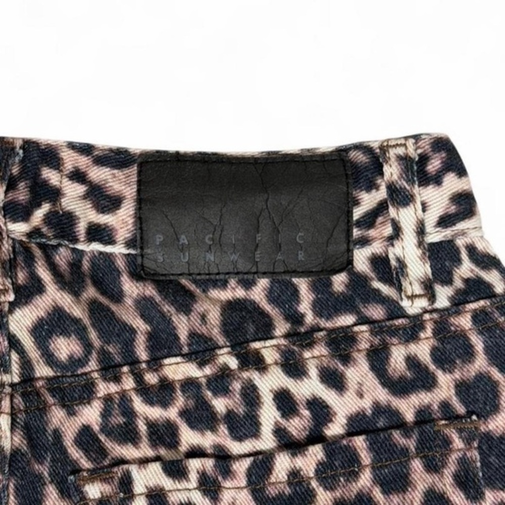 PacSun Casey Low Rise Baggy Leopard Print Jeans W23 Wide Leg Y2K Streetwear Chic - Picture 5 of 8
